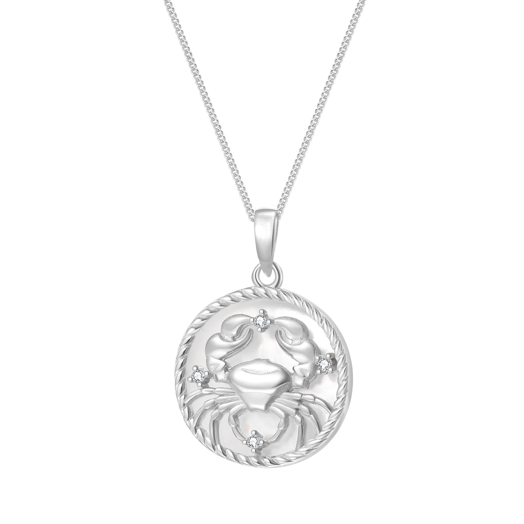 Collier pendentif zodiaque Cancer